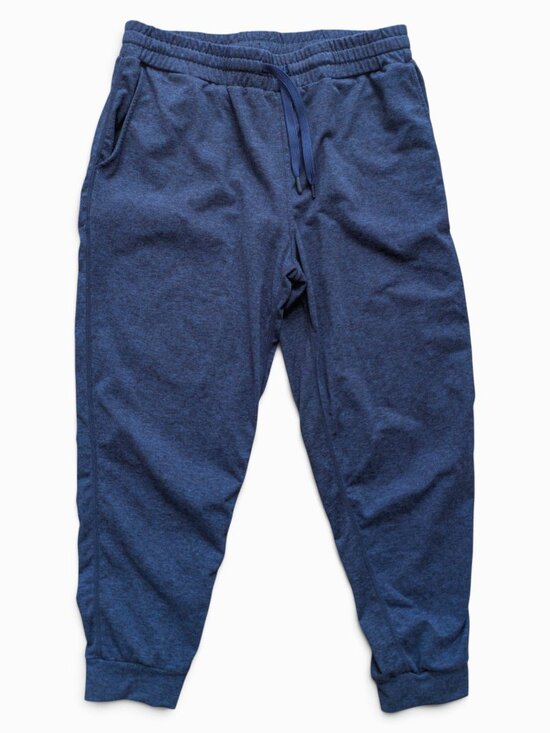 Quince SuperSoft Fleece Wide Leg Pants Navy Blue Tencel Modal Blend Medium - View 9