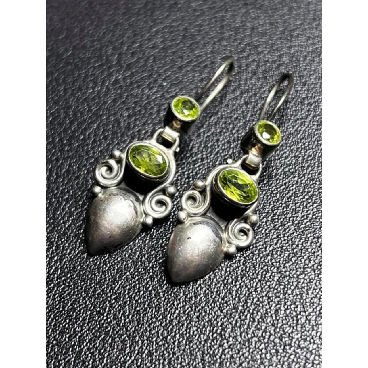 Vintage Carla Sterling Silver Shell Door Knocker Post Earrings 1 Inch - View 12