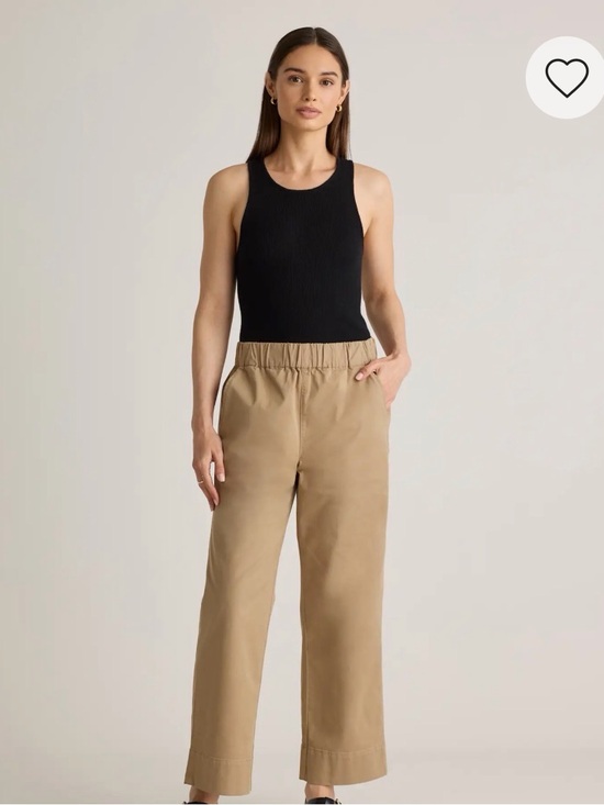 Quince SuperSoft Fleece Wide Leg Pants Navy Cropped Drawstring XS - View 22