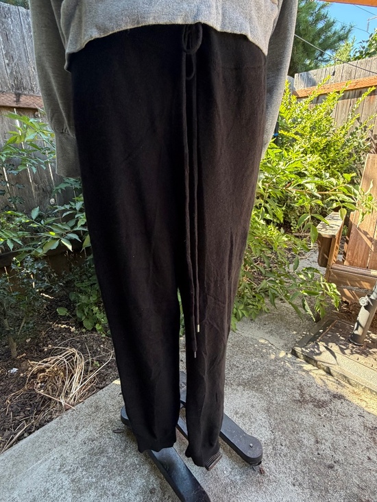 Quince Flowknit Mid-Rise Jogger Black Recycled Polyester Spandex ZJGS01 Womens S - View 13