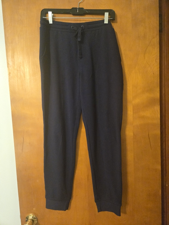 Quince Flowknit Mid-Rise Jogger Black Recycled Polyester Spandex ZJGS01 Womens S - View 17