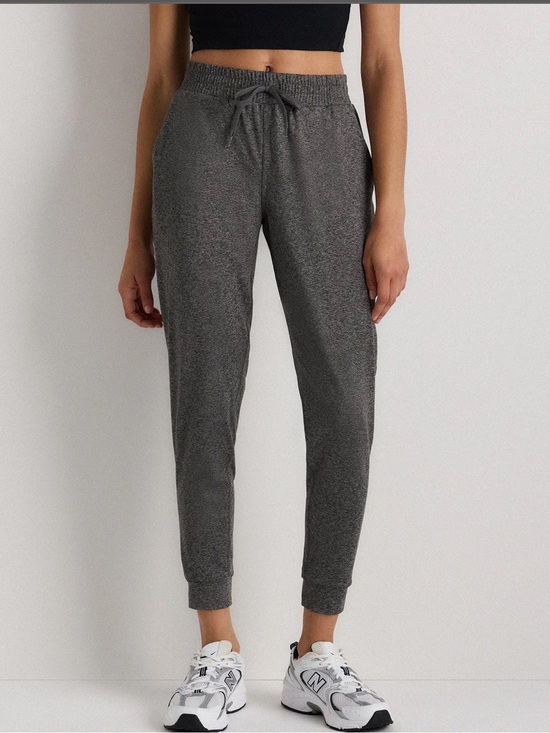 Quince Flowknit Mid-Rise Jogger Black Recycled Polyester Spandex ZJGS01 Womens S - View 20