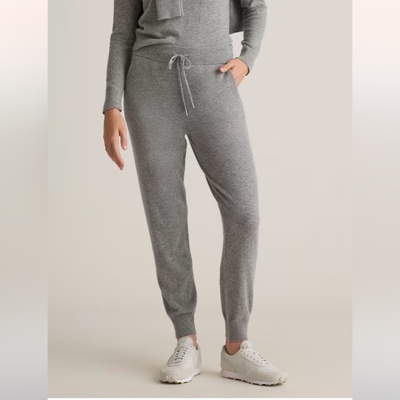 Quince Flowknit Mid-Rise Jogger Black Recycled Polyester Spandex ZJGS01 Womens S - View 22