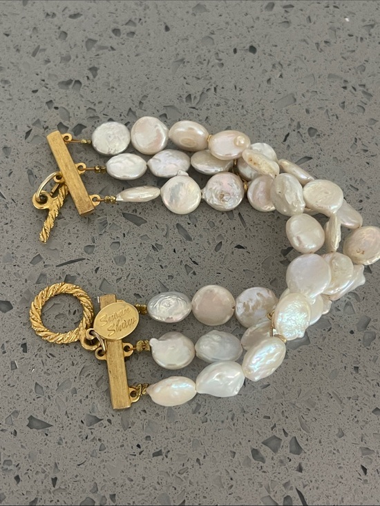 Lustrous Lavender Grey Freshwater Pearl Stretch Beaded Bracelet - View 11