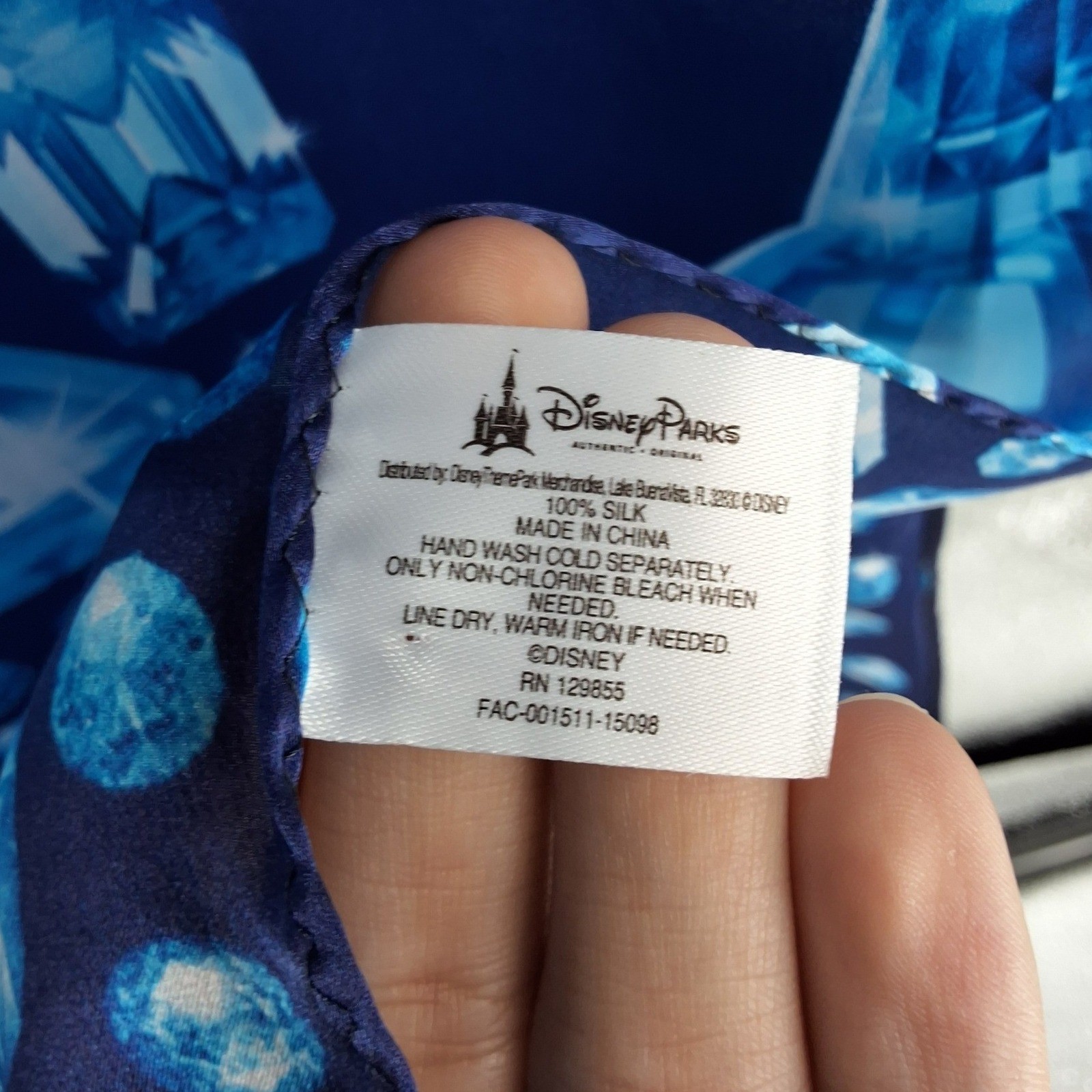 Disney Parks 60th Anniversary Diamond Celebration Silk Scarf Navy Blue - View 3