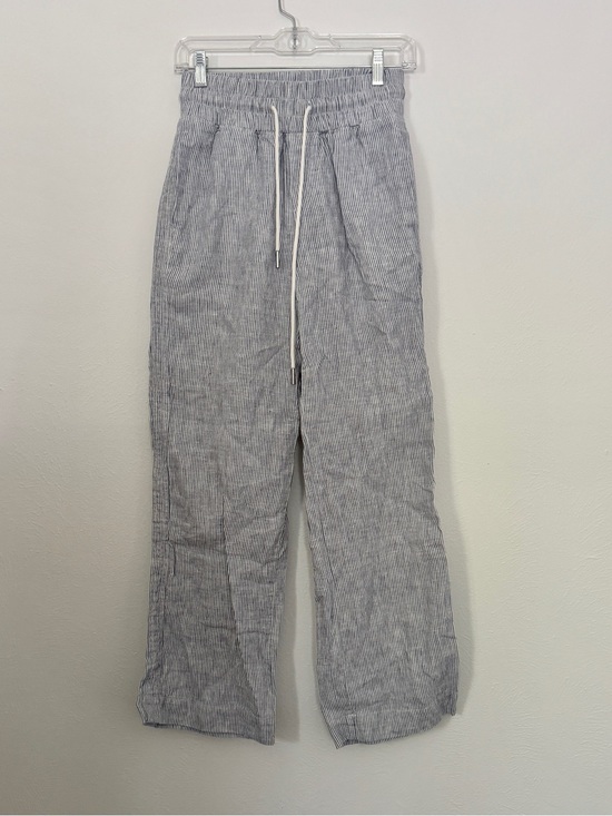 Quince Cotton Linen Twill Straight Leg Pants Charcoal Grey Size S - View 7
