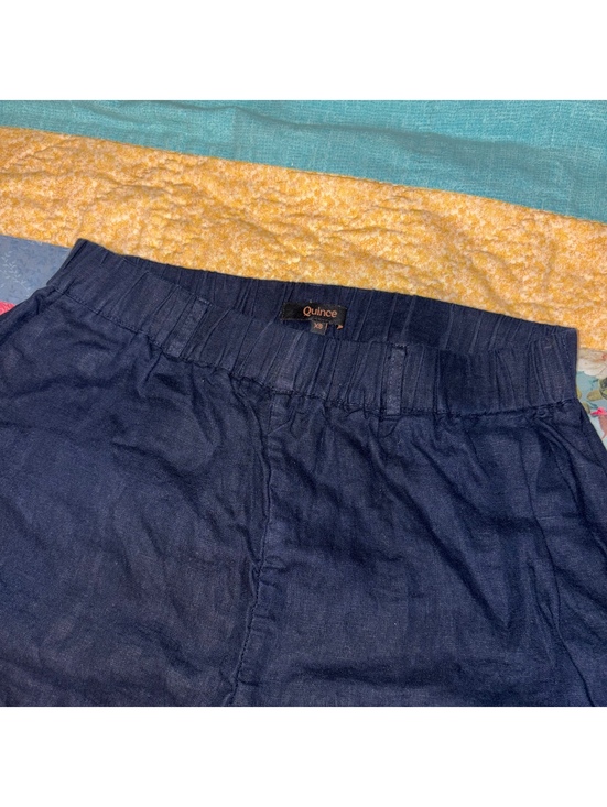 Quince Cotton Linen Twill Straight Leg Pants Charcoal Grey Size S - View 10