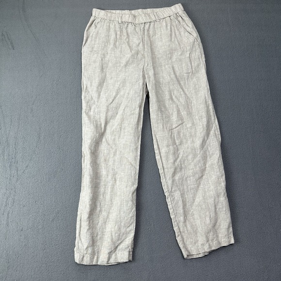 Quince Cotton Linen Twill Straight Leg Pants Charcoal Grey Size S - View 13