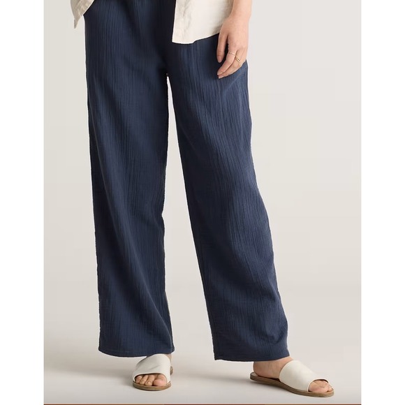 Quince Cotton Linen Twill Straight Leg Pants Charcoal Grey Size S - View 20