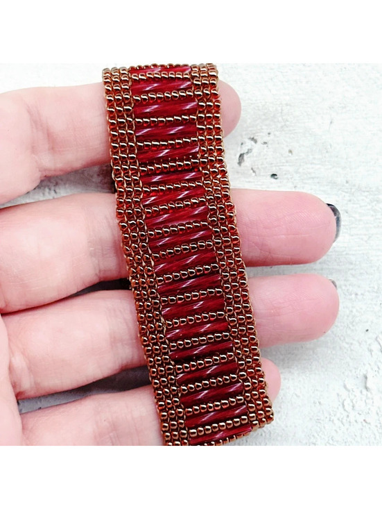 Handmade Geometric Seed Bead Cuff Bracelet White Green Boho Southwestern Wide - View 11