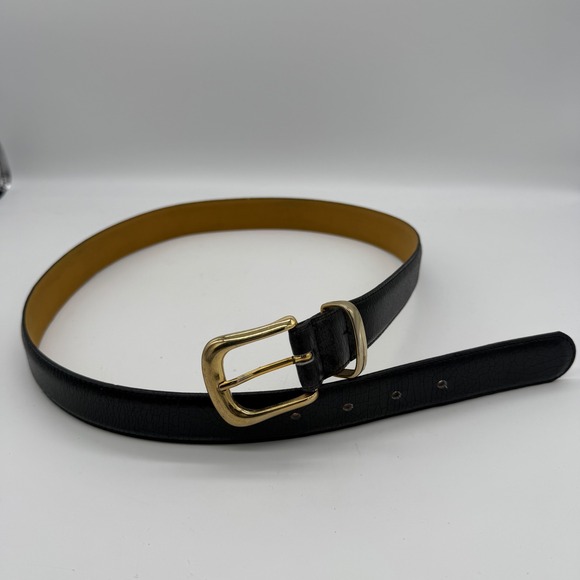 Vintage 80s Cream Goat Leather Cinch Belt Art Deco Enamel Butterfly Buckle 26.5" - View 20