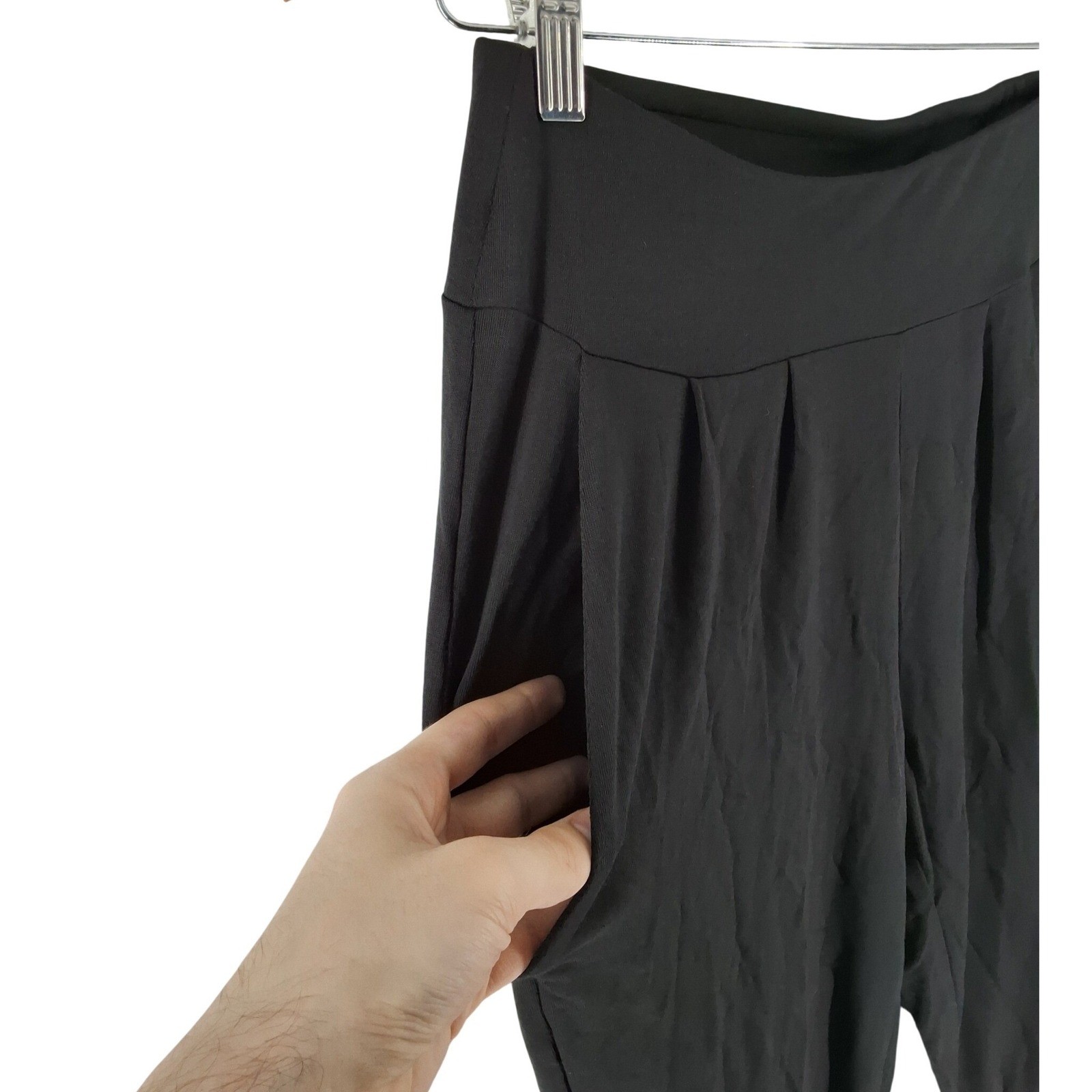 Quince Ultra-Soft Modal Pleated Tapered Pants Black XS NWT JDA01 SP/23 - View 3