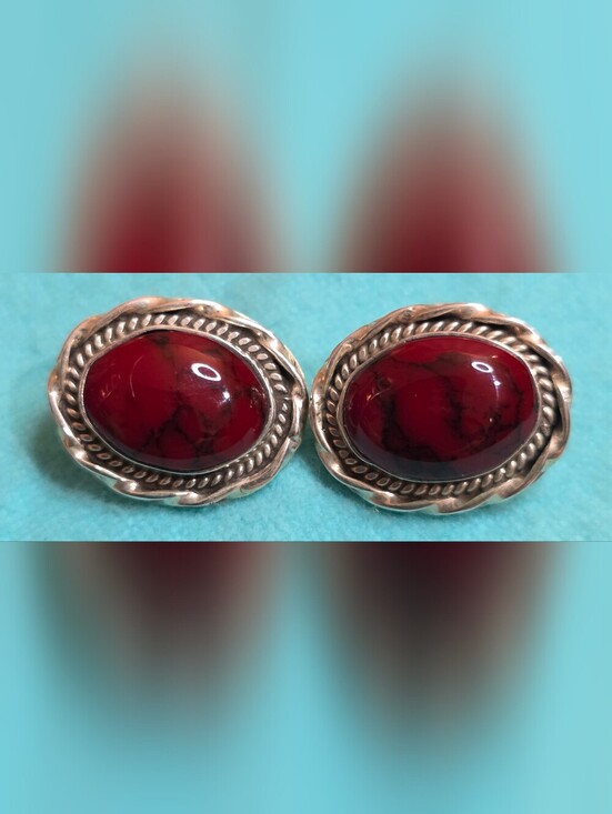 Vintage Taxco Mexico 925 Sterling Silver Teardrop Dangle Earrings Patina - View 9