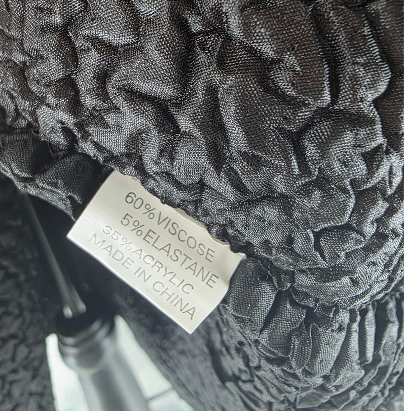 ABC Collection Asian-Inspired Chrysanthemum Black Texture Hooded Coat Jacket S - View 5