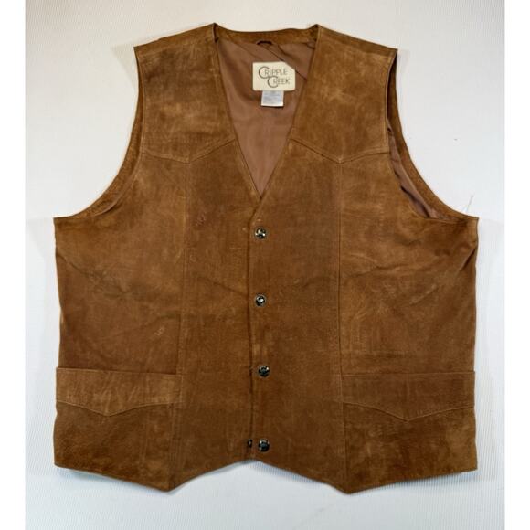 Cripple Creek Mens Brown Genuine Leather Western Cowboy Vest ML3061A Large - View 22