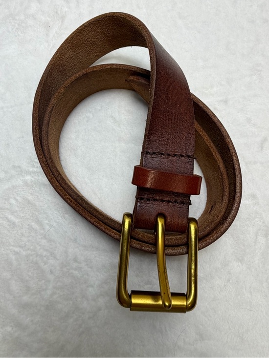 PRL Ralph Lauren Taupe Genuine Leather Wrapped Buckle Belt Size M 37.5" - View 18