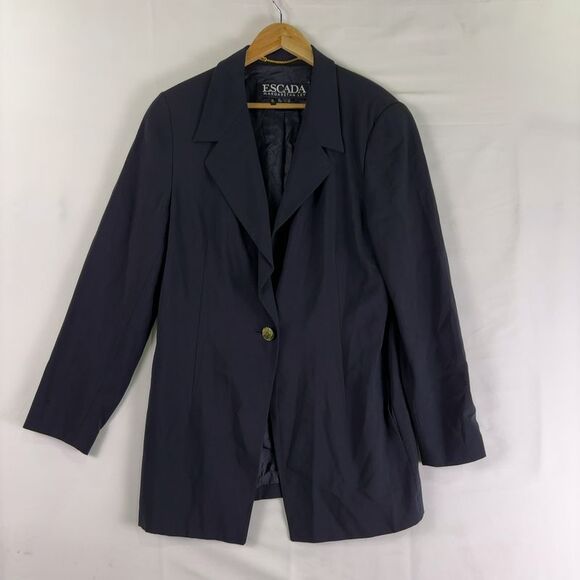 Escada by Margaretha Ley Vintage Wool Cashmere Double Breasted Blazer 40 - View 18