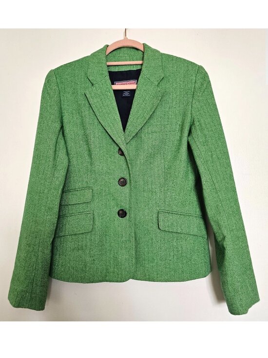 Vineyard Vines Womens Burnt Orange Corduroy Blazer Jacket Whale Lining Size 12 - View 14