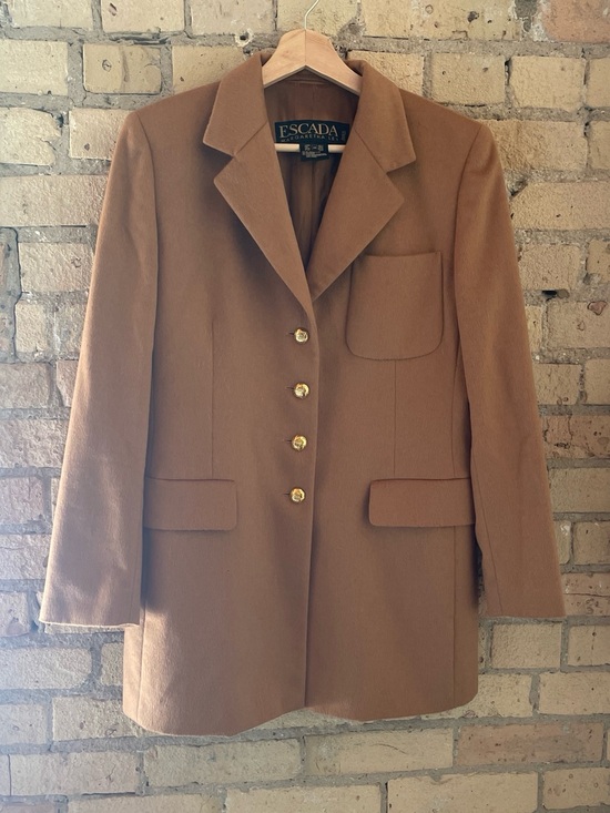 Escada by Margaretha Ley Vintage Wool Cashmere Double Breasted Blazer 40 - View 21