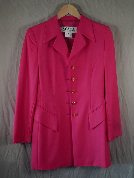 Escada by Margaretha Ley Vintage Wool Cashmere Double Breasted Blazer 40 - View 23
