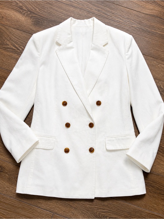 Vineyard Vines Womens Burnt Orange Corduroy Blazer Jacket Whale Lining Size 12 - View 21
