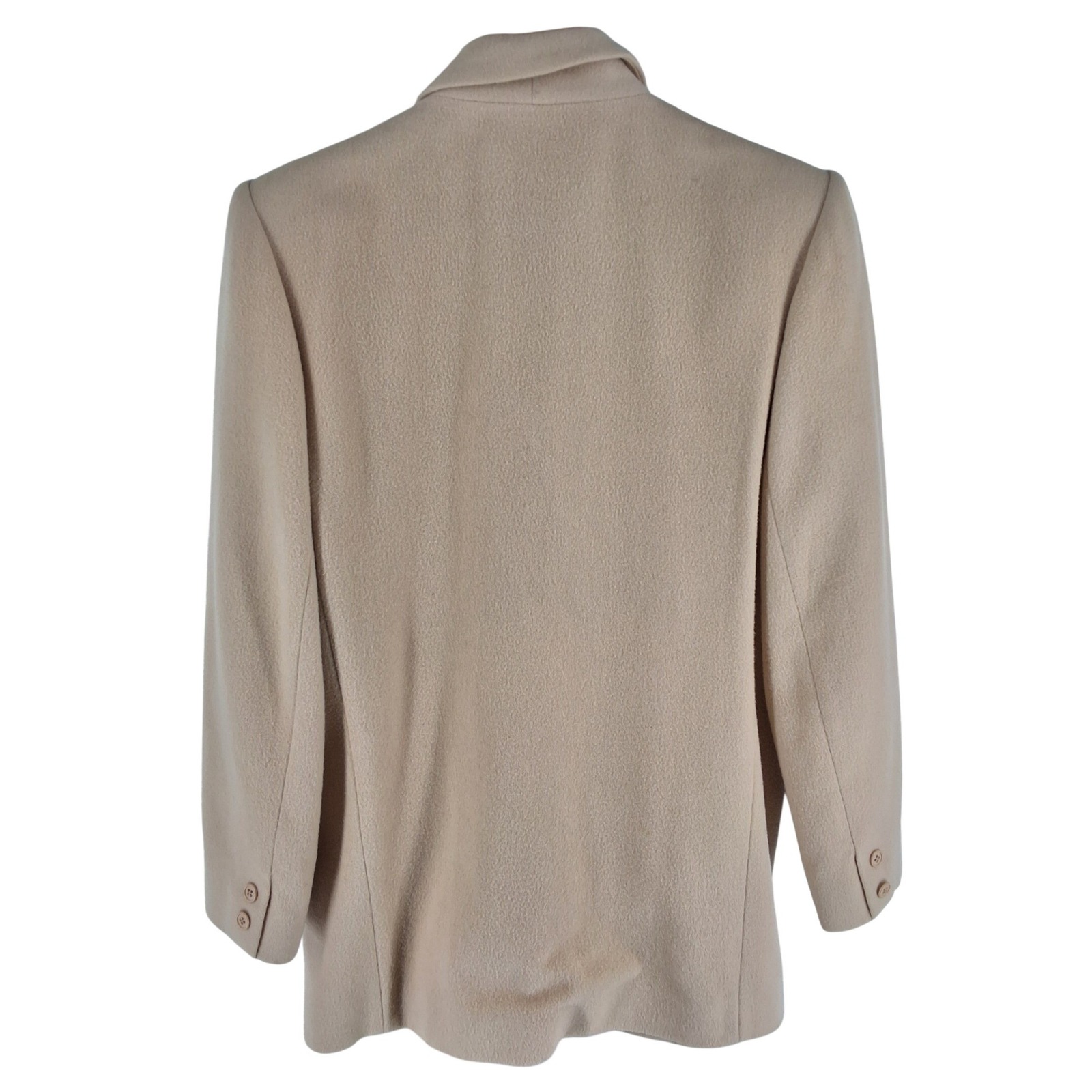 Vintage I. Magnin 100% Cashmere Blazer Beige Union Made USA Medium