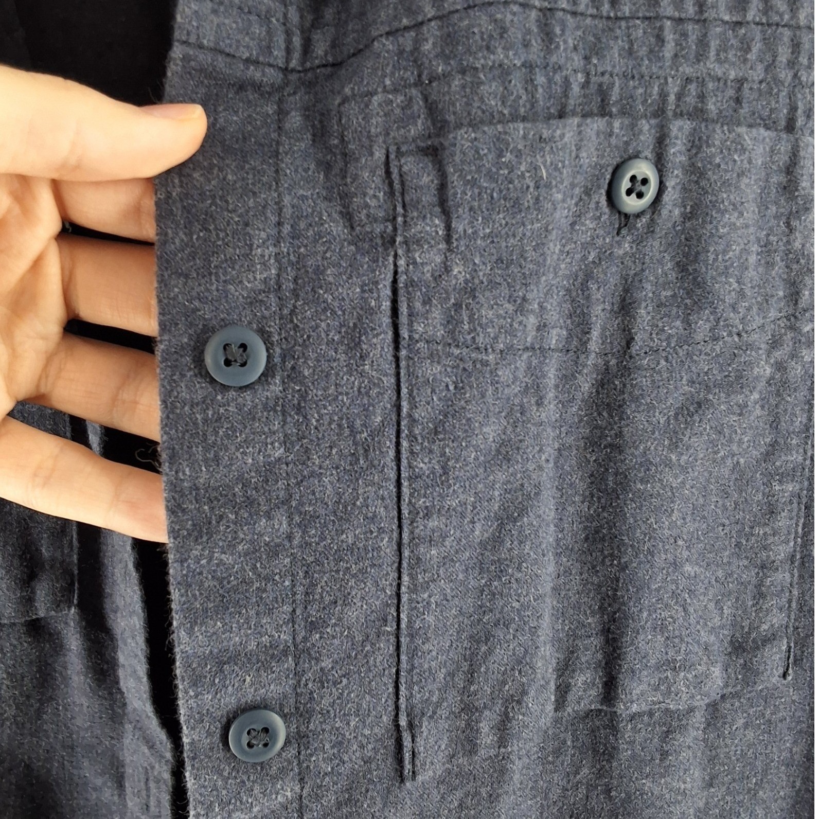 REI Co-op Men's Dark Blue 100% Cotton Long Sleeve Flannel Shirt Medium