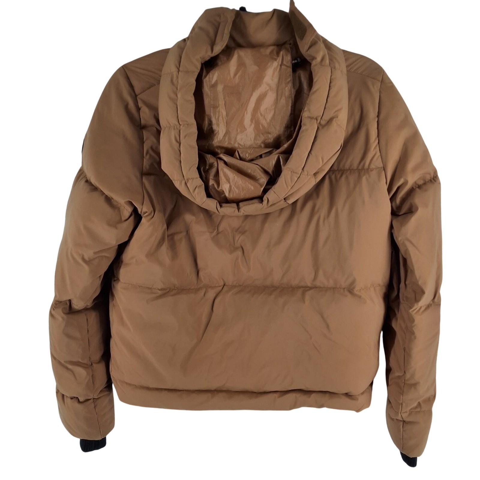 Alpine Design Mens XS Puffer Jacket Tan Brown Down Fill Full Zip Outdoor Coat