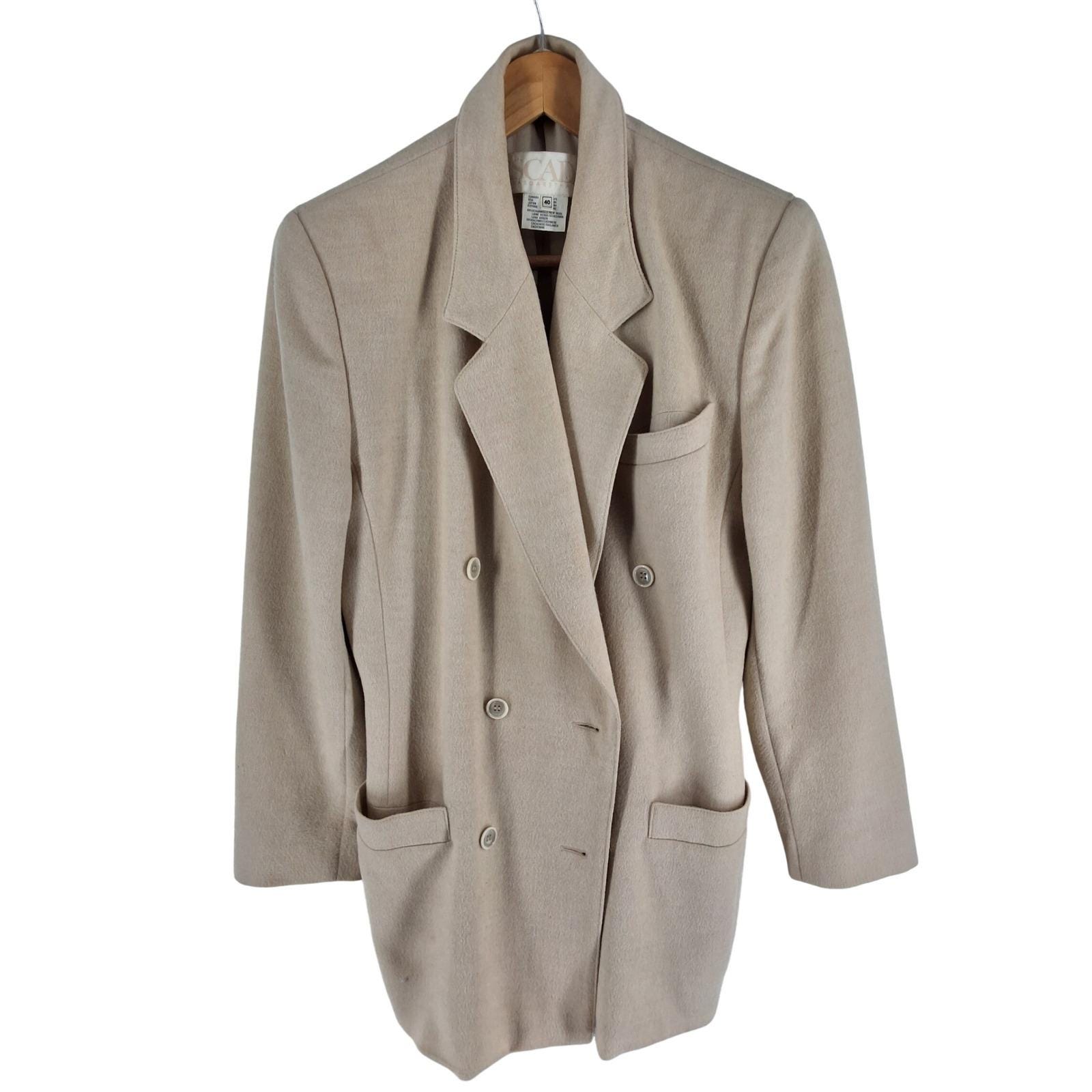 Escada by Margaretha Ley Vintage Wool Cashmere Double Breasted Blazer 40 - View 5