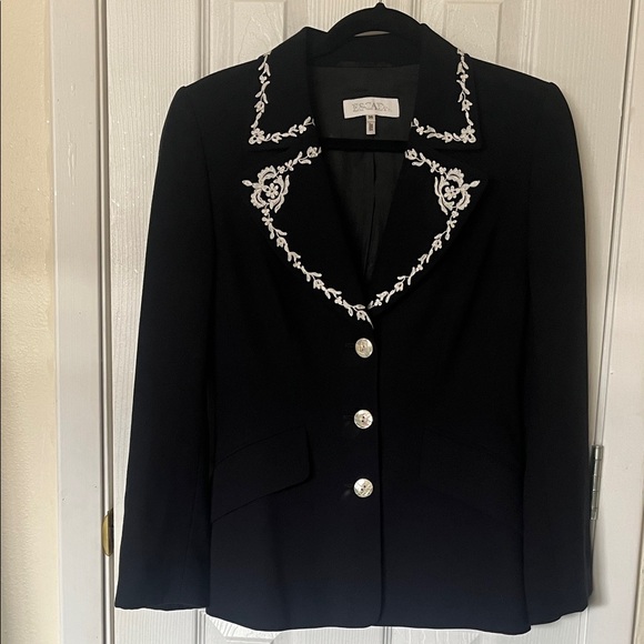 Escada by Margaretha Ley Vintage Wool Cashmere Double Breasted Blazer 40 - View 14
